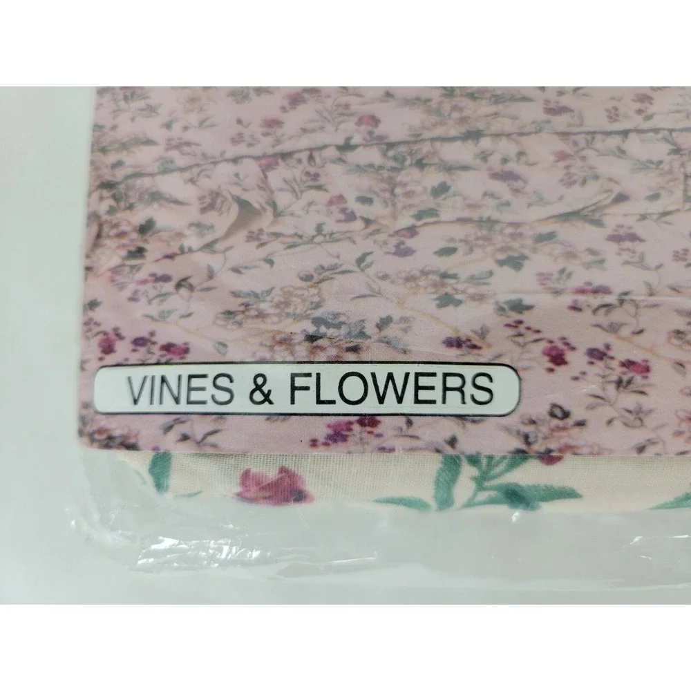 Vintage NIP Home Tradition Twin Sheet Set‎ Vines & Flowers Floral